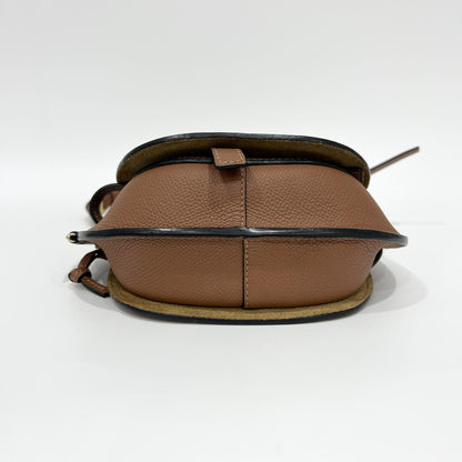 Loewe Gate Belt Leather, Brown, Leather, Shoulder Bag