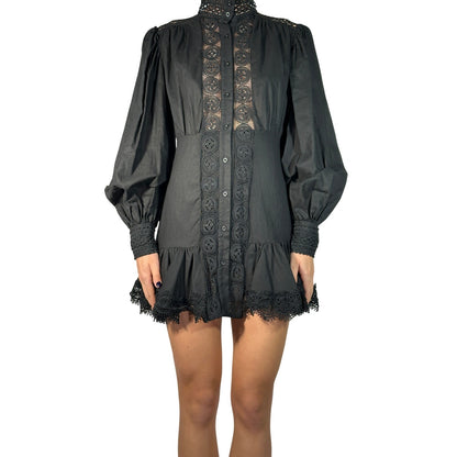 NWT WEILI ZHENG Mockneck Linen Dress