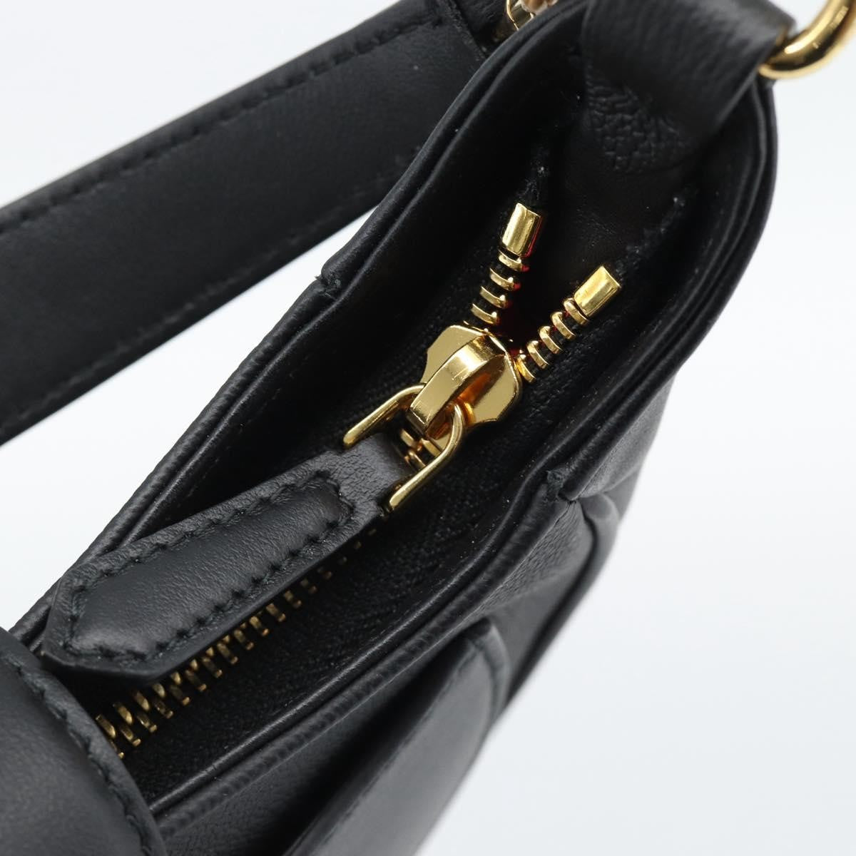 Bvlgari Serpenti Ellipse Leather, Black, Leather, Shoulder Bag