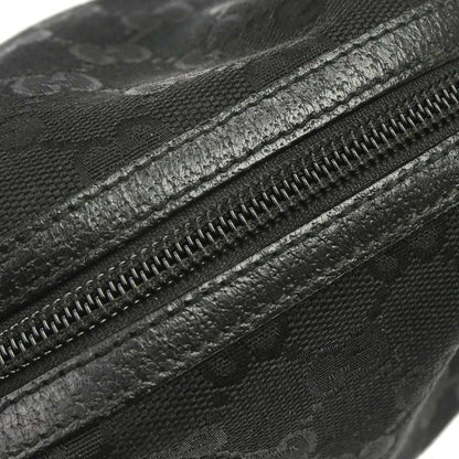Gucci Zip Around Bowling GG Canvas, Black, Canvas, Handbag