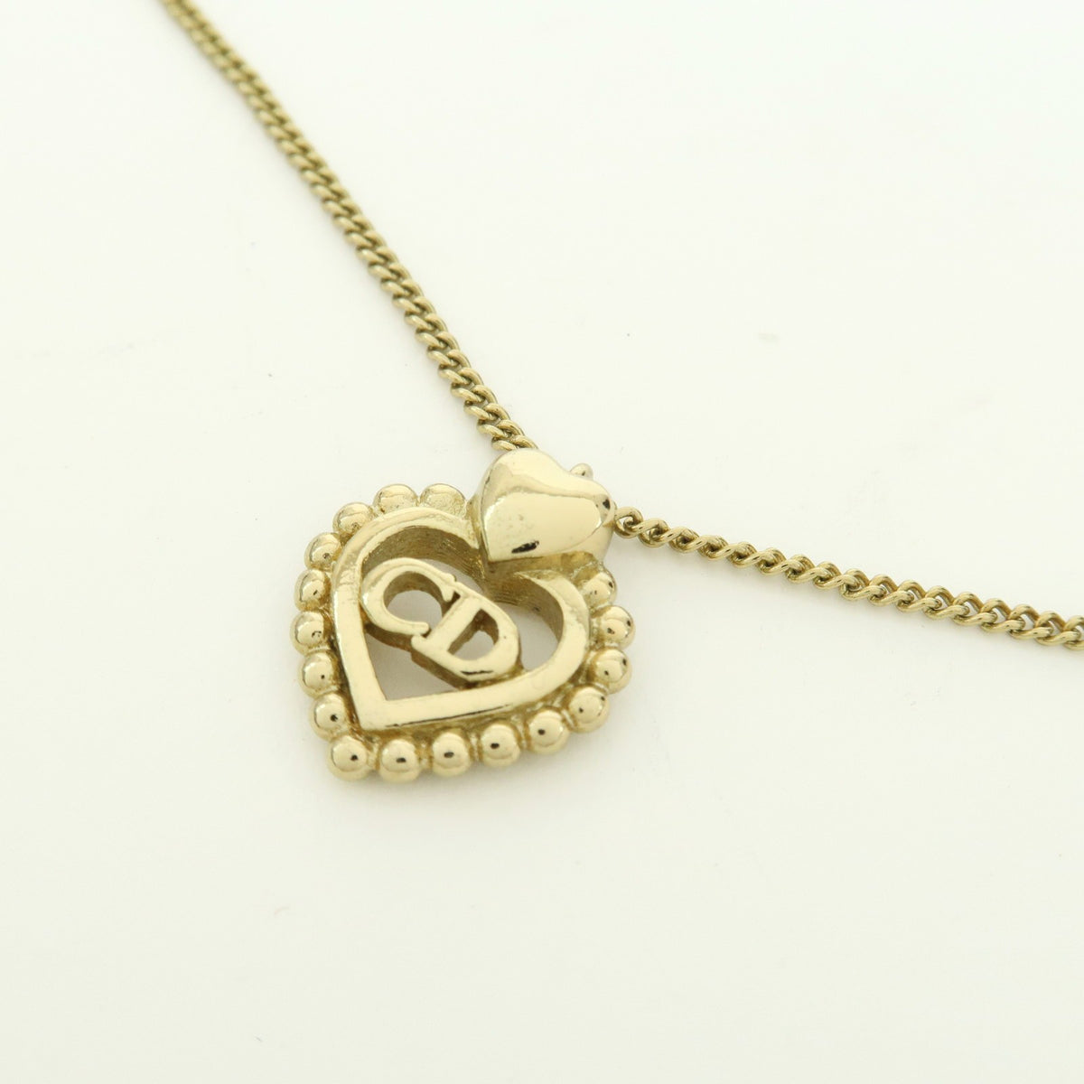 Christian Dior CD Heart Metal, Gold, Gold Plated, Necklace