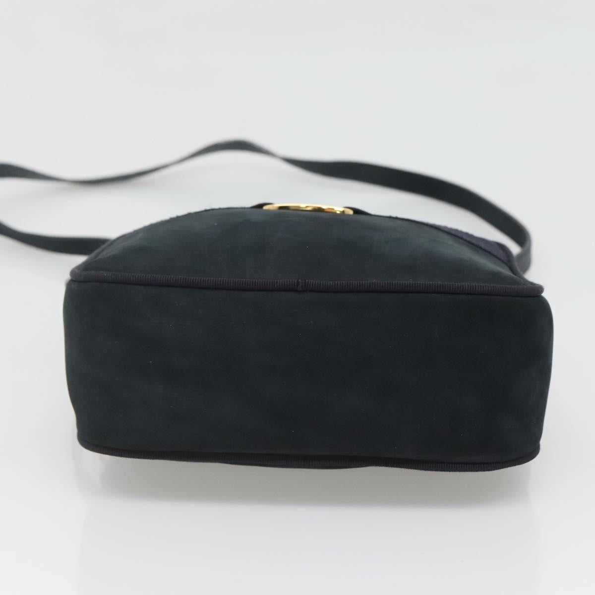 Salvatore Ferragamo Vara Bow camera Suede, Navy, Suede, Shoulder Bag
