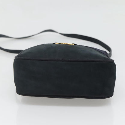 Salvatore Ferragamo Vara Bow camera Suede, Navy, Suede, Shoulder Bag