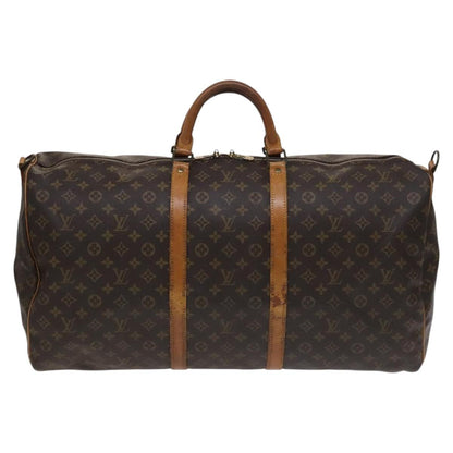 Louis Vuitton Keepall Bandoulière 60, Brown, Canvas, travel