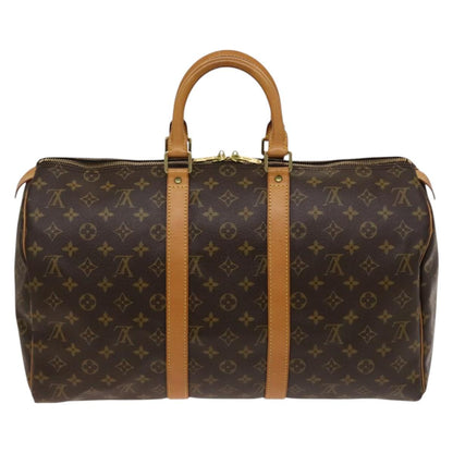 Louis Vuitton Keepall 45, Brown, Canvas, travel