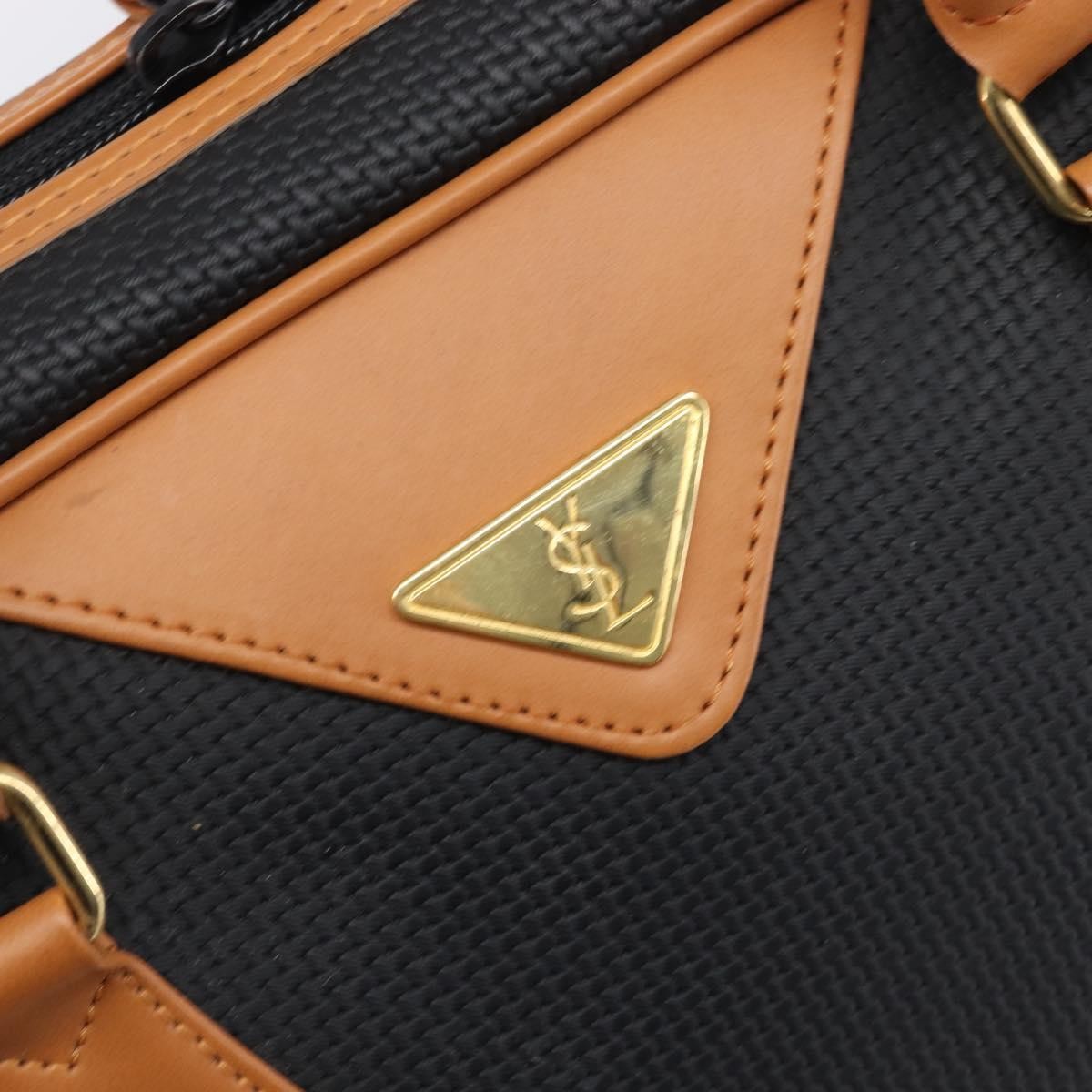 Saint Laurent Vintage Boston PVC Leather, Black, PVC, Travel Bag
