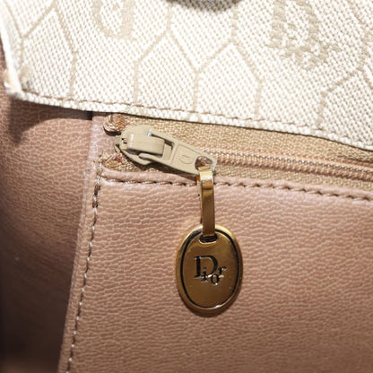 Christian Dior Vintage Honeycomb Canvas, Beige, Canvas, Shoulder Bag