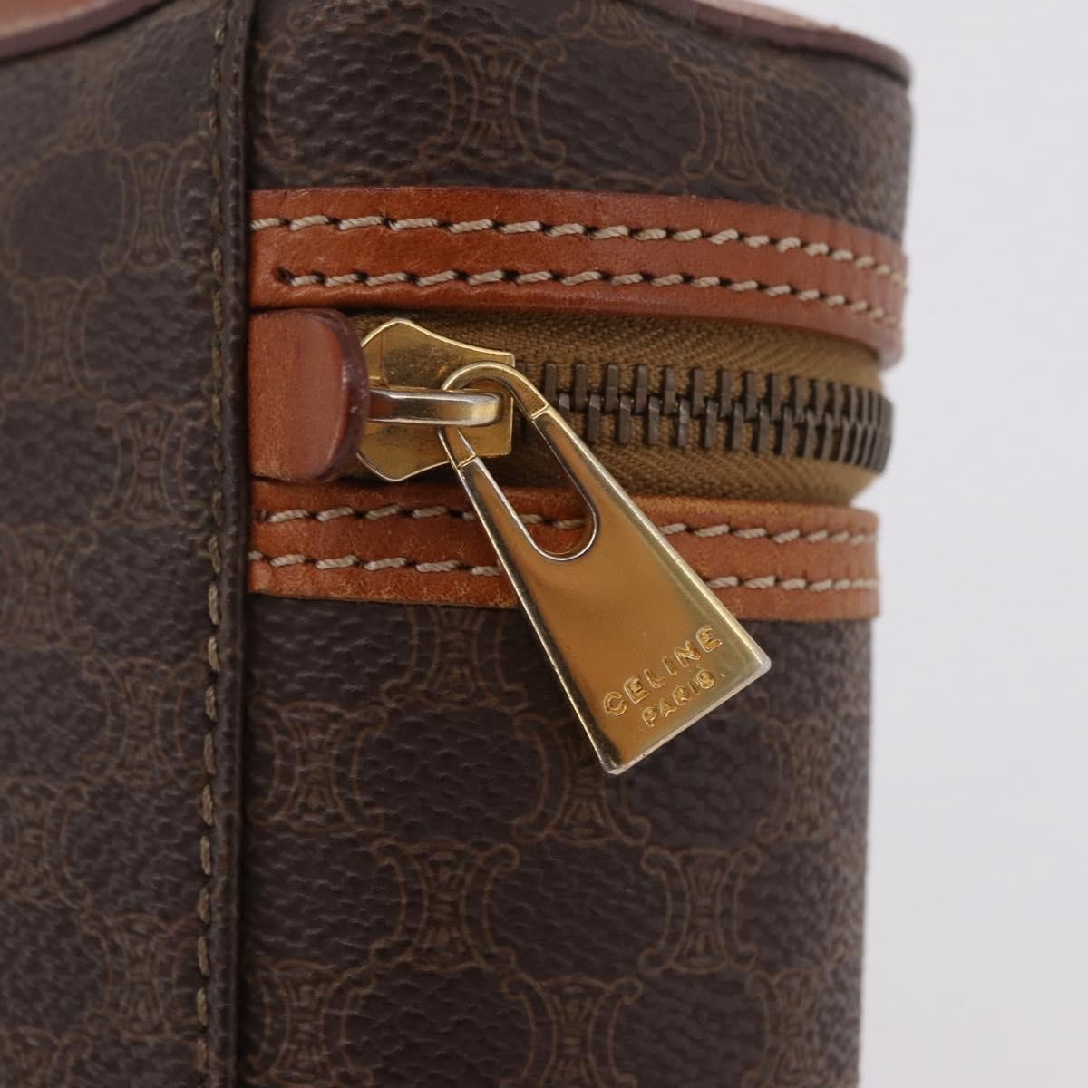 Celine Macadam Vanity Canvas, Brown, Canvas, Clutch