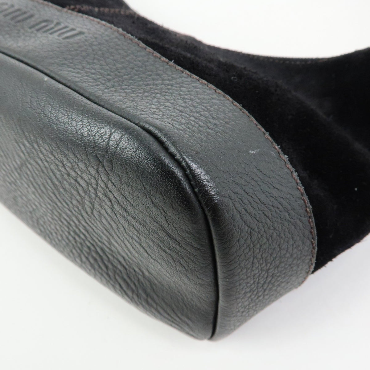 Miu Miu Shoulder Suede, Black, Suede, Shoulder Bag