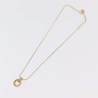 Christian Dior Logo Pendant Metal, Gold, Metal, Necklace