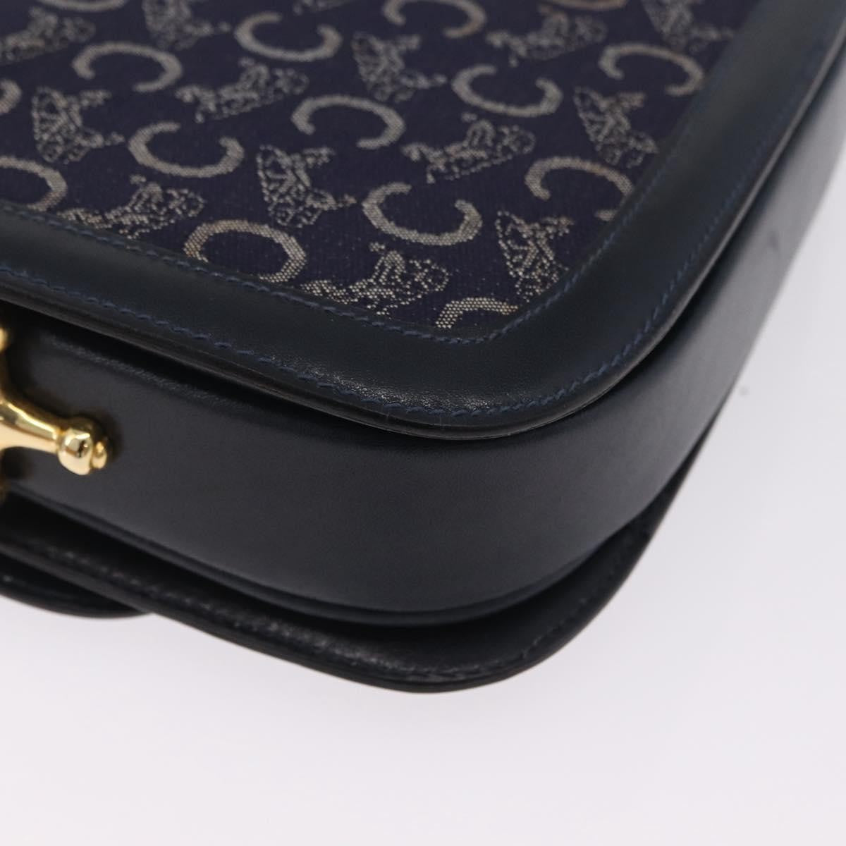 Celine C Sulky Horse carriage Canvas, Navy, Canvas, Handbag