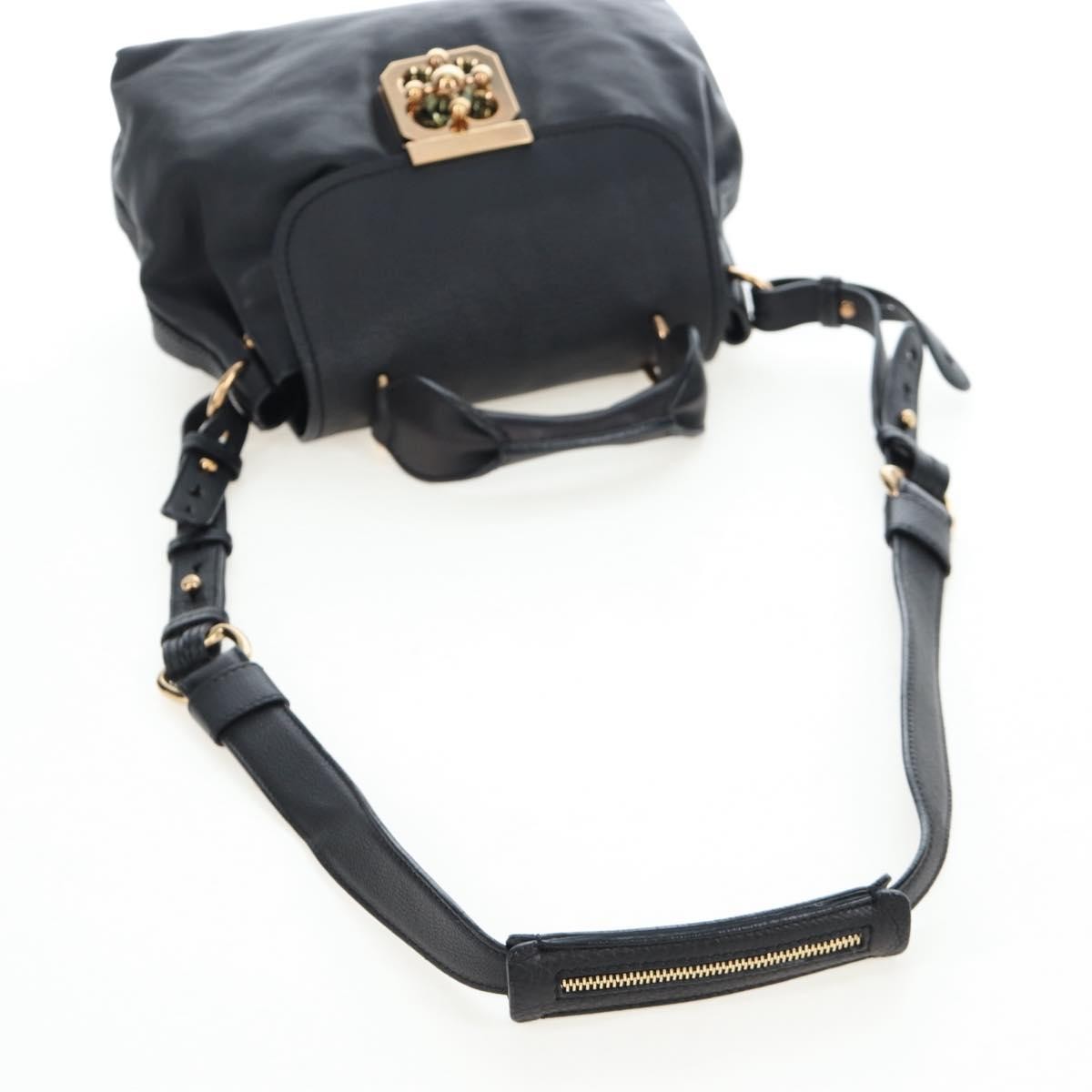 Chloe Elsie Convertible Satchel Leather, Black, Leather, Handbag