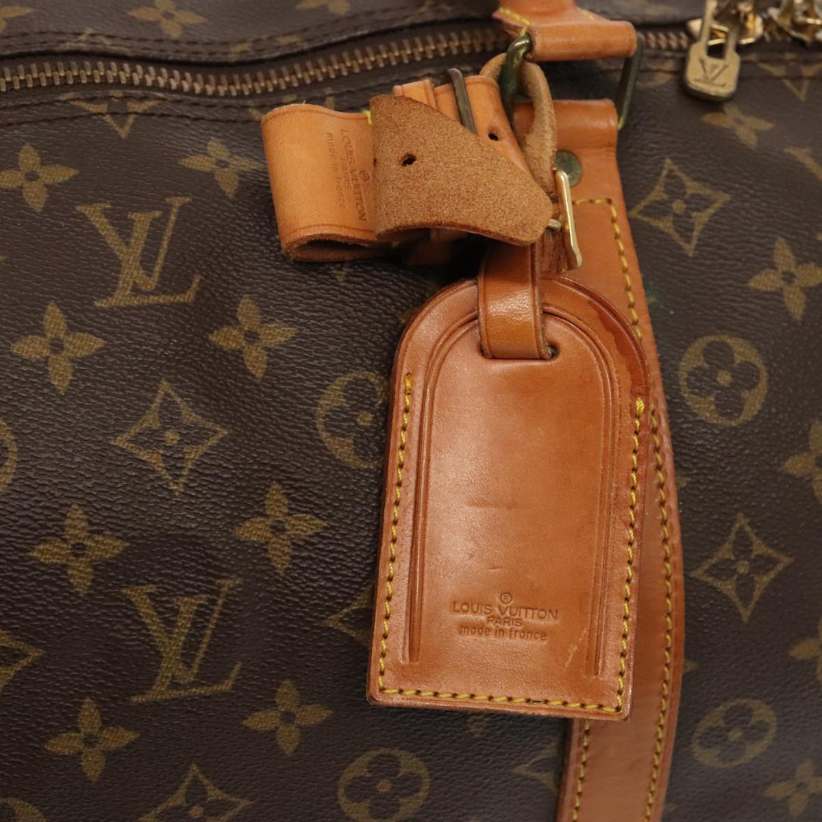 Louis Vuitton Keepall Bandouliere 55, Brown, Canvas, travel