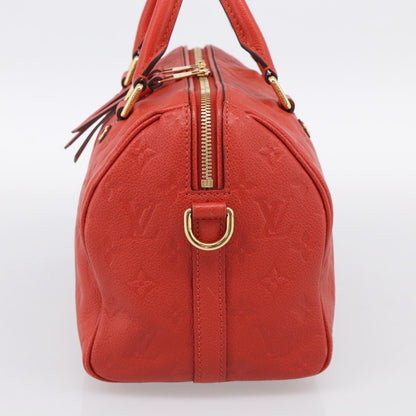 Louis Vuitton Speedy Bandouliere Monogram Empreinte Leather, Red, Leather, Handbag