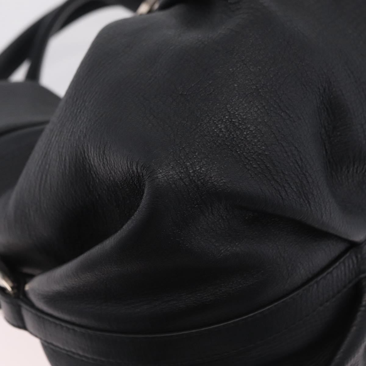Bvlgari Chandra Hobo Leather, Black, Leather, Shoulder Bag