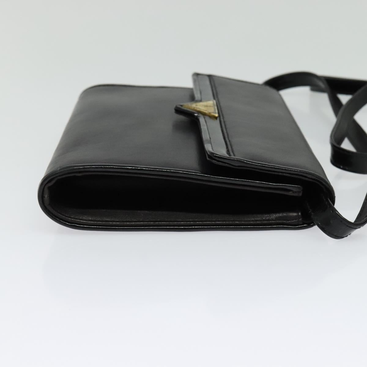 Fendi Envelope Clutch Leather, BLACK, LEATHER, Clutche & pouche