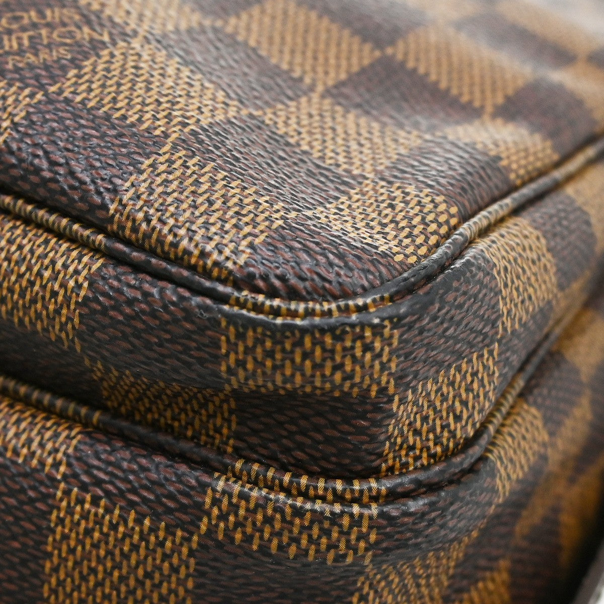 Louis Vuitton Naviglio Damier, Brown, Canvas, Shoulder Bag