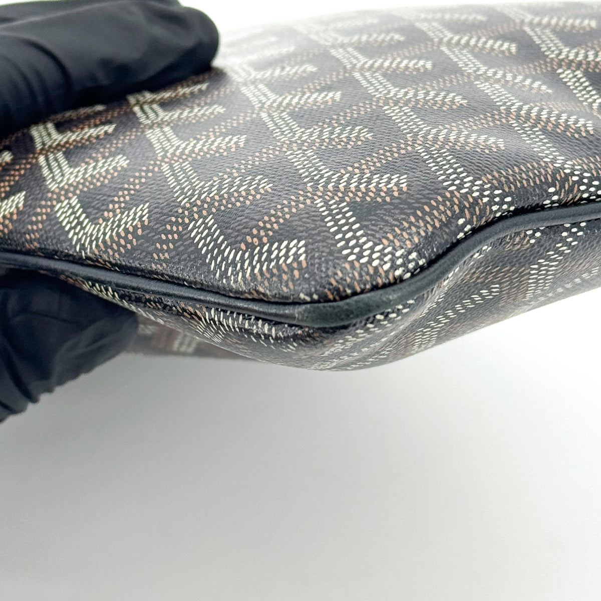 Goyard Senat Zip Printed Coated Canvas, Black, Canvas, Clutch