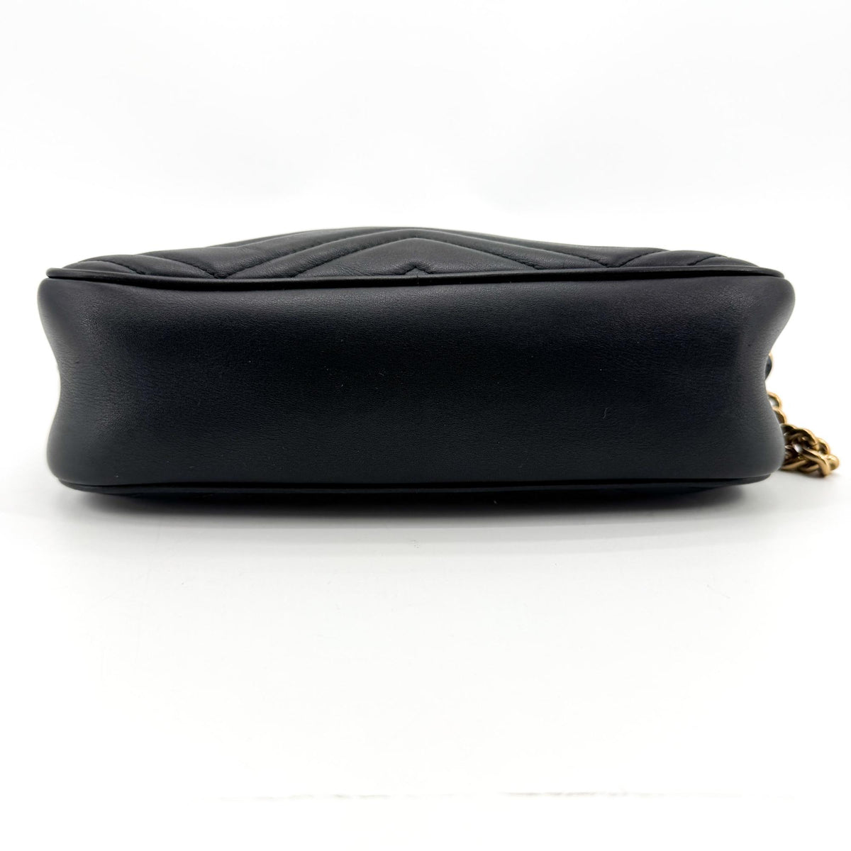 Gucci GG Marmont Matelasse Leather, Black, Leather, Shoulder Bag