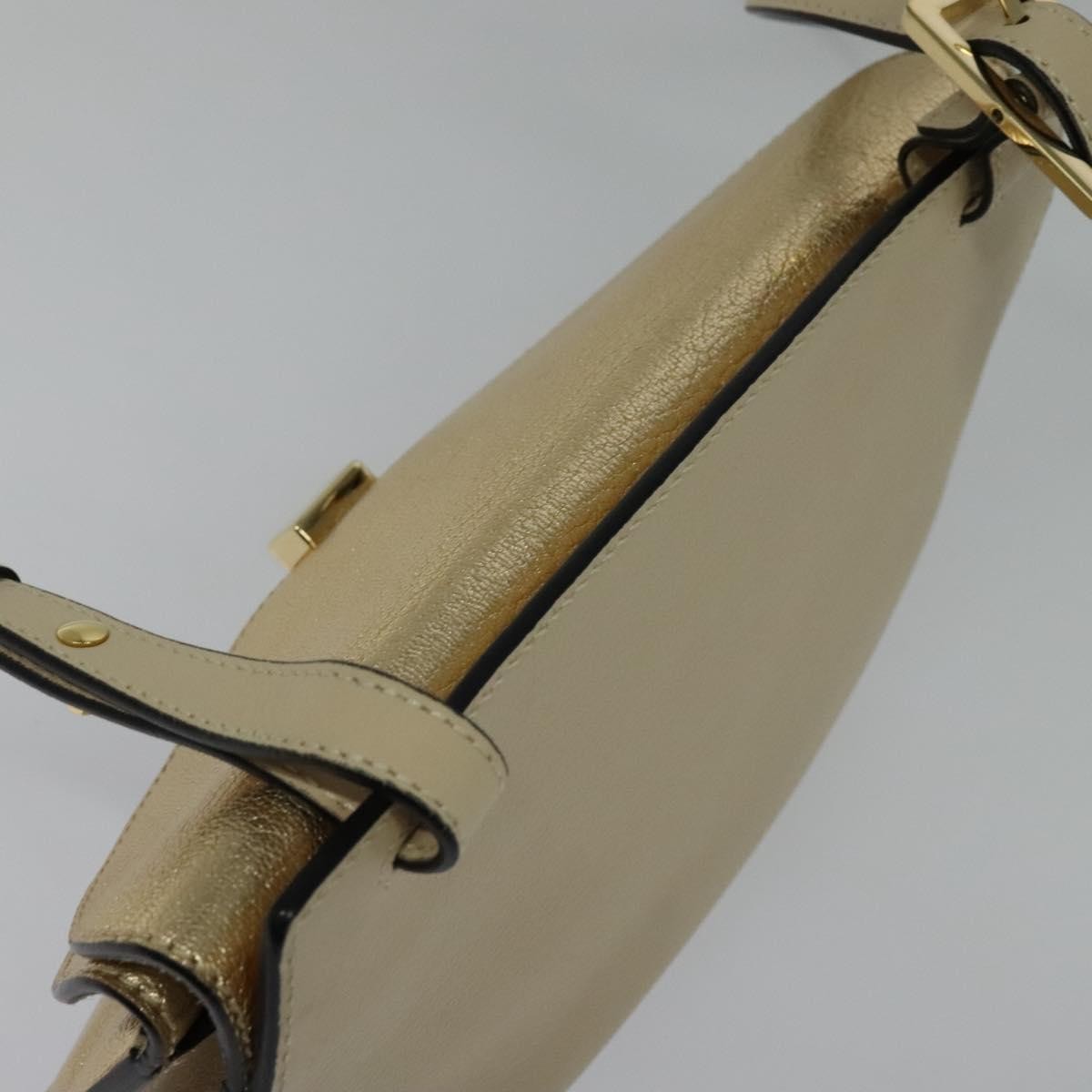 Chloe Georgia Leather, Gold, Leather, Shoulder Bag