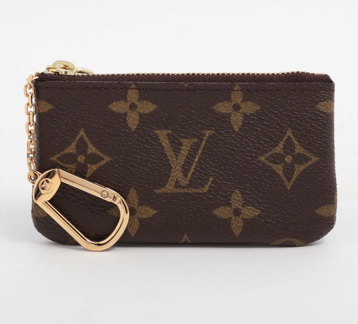 Louis Vuitton Pochette Clés Monogram Canvas, BROWN, CANVAS, Charms and Keychains