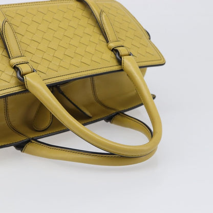Bottega Veneta Monaco Nappa Leather With Intrecciato Detail, Yellow, Leather, Handbag