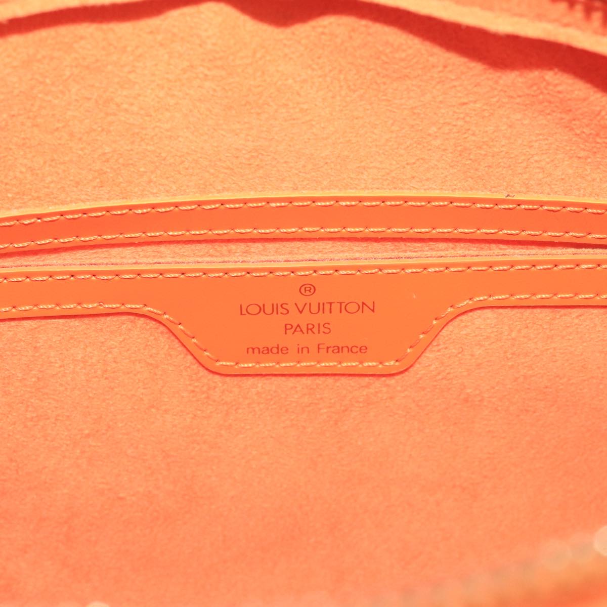 Louis Vuitton Soufflot, Orange, Leather, handbag