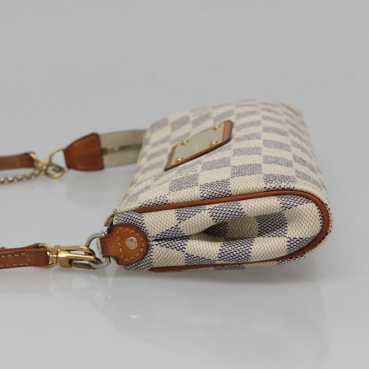 Louis Vuitton Eva, White, Canvas, shoulder