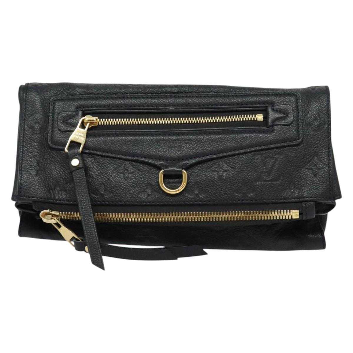 Louis Vuitton Petillante, Black, Leather, clutch