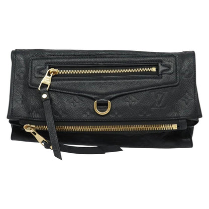 Louis Vuitton Petillante, Black, Leather, clutch