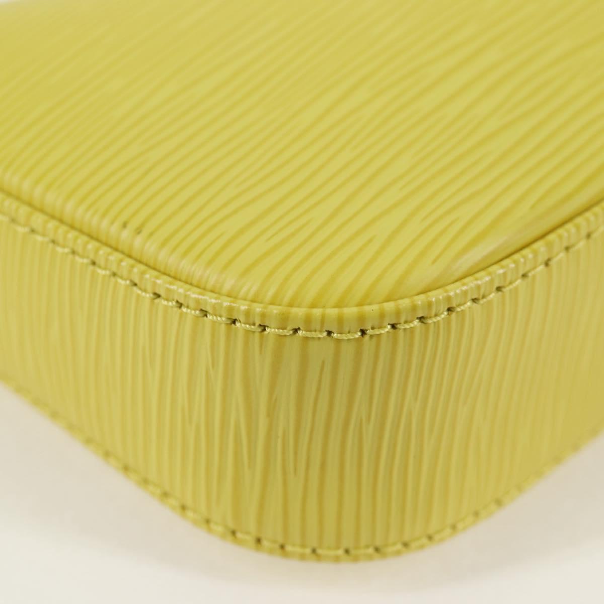 Louis Vuitton Pochette Accessoire, Yellow, Leather, clutch