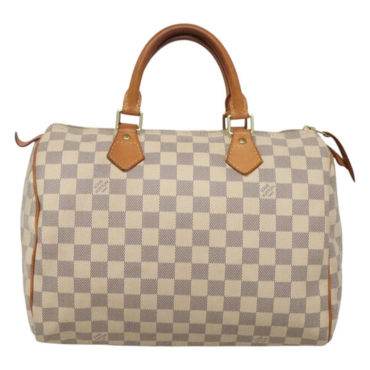 Louis Vuitton Speedy 30, White, Canvas, handbag