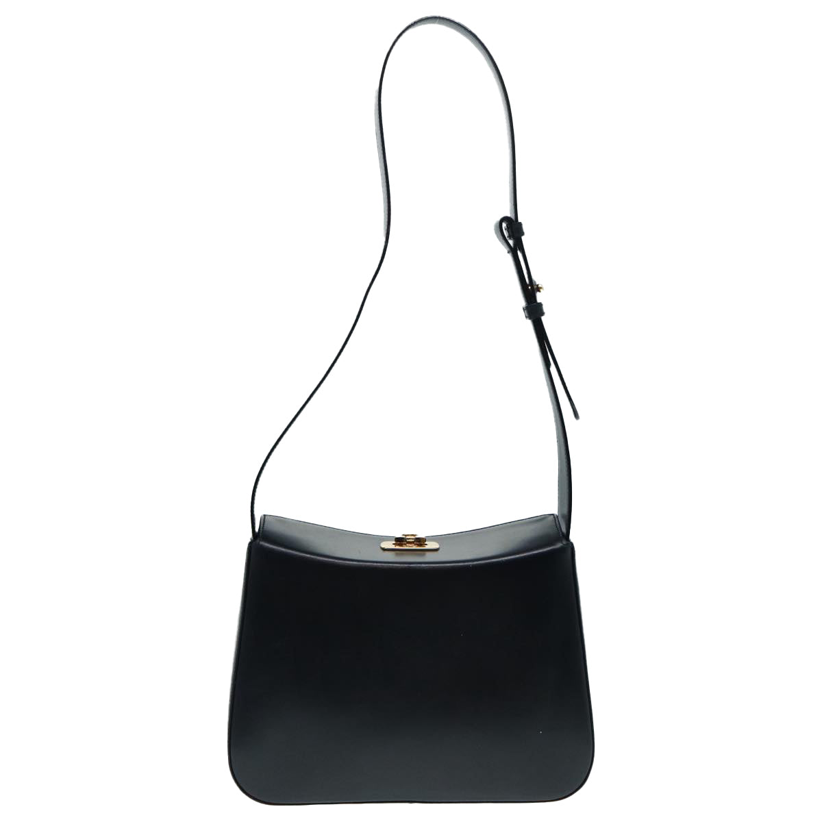 Salvatore Ferragamo Gancini, Black, Leather, shoulder