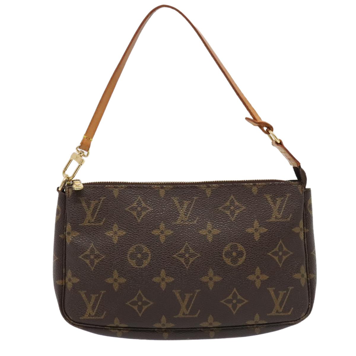 Louis Vuitton Pochette Accessoire, Brown, Canvas, clutch