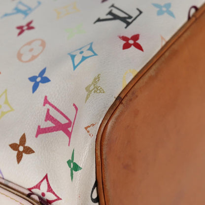 Louis Vuitton Petit Noé, White, Canvas, shoulder