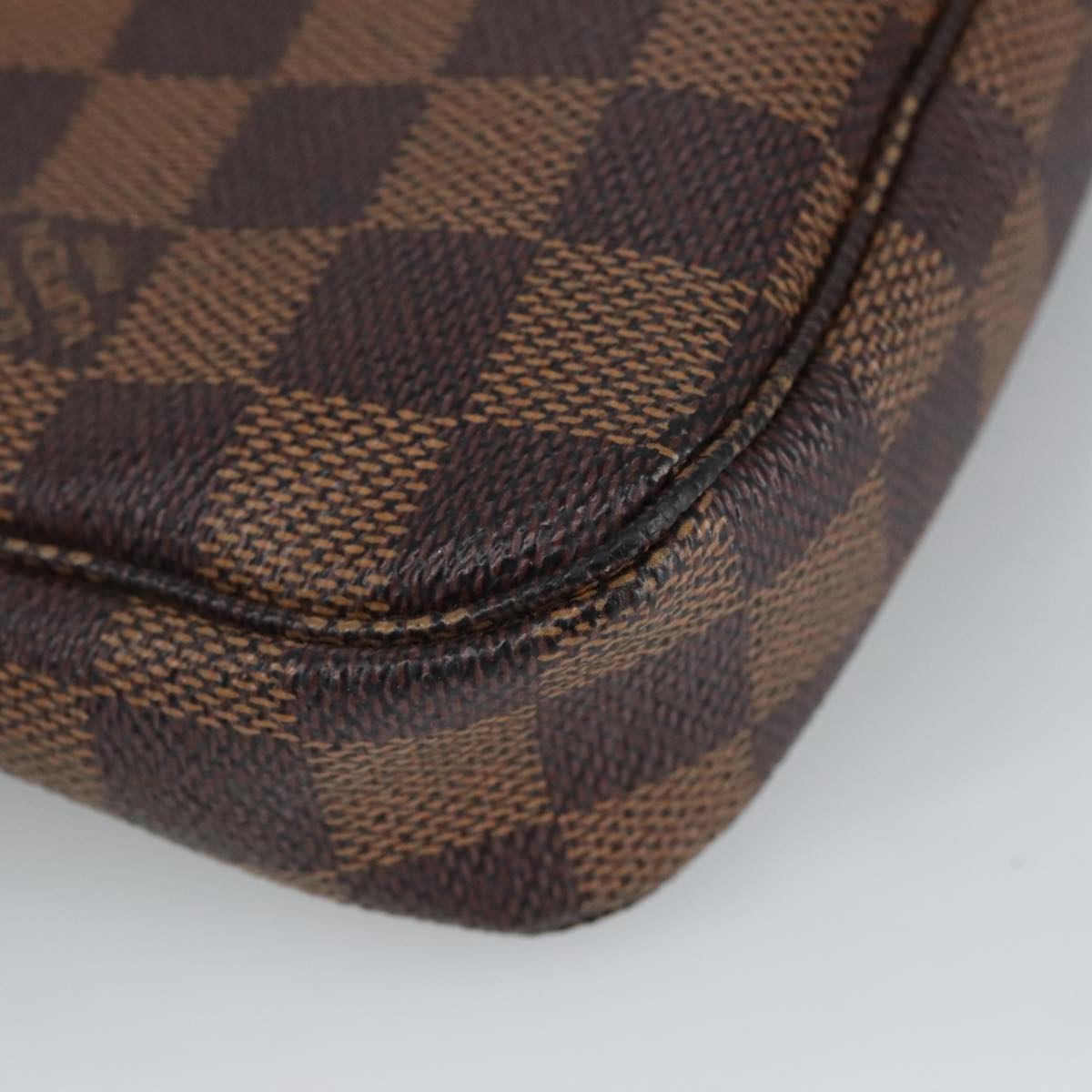 Louis Vuitton Pochette Accessoire, Brown, Canvas, clutch