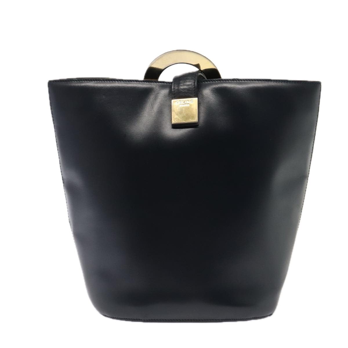 Céline Seau, Navy, Leather, shoulder