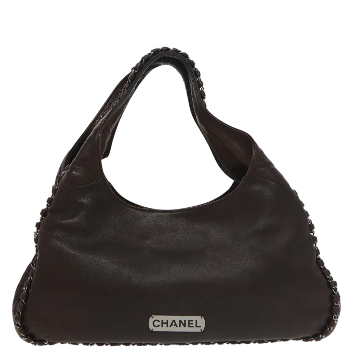 Chanel Hobo, Brown, Leather, handbag