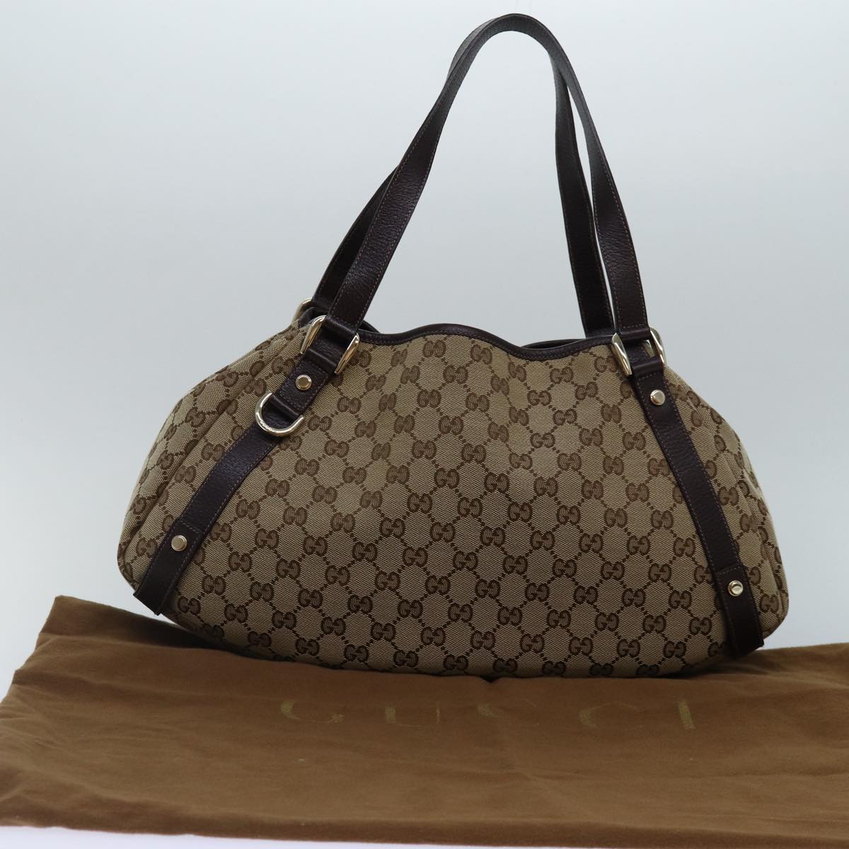 Gucci Abbey, Brown, Canvas, tote