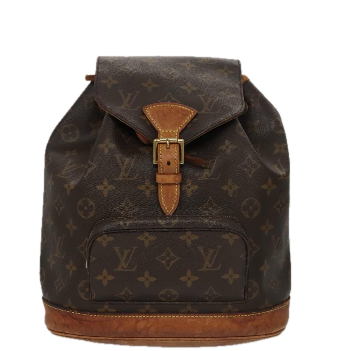 Louis Vuitton Montsouris MM, Brown, Canvas, backpack