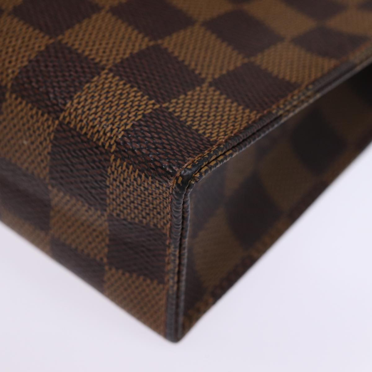 Louis Vuitton Poche Toilette, Brown, Canvas, clutch