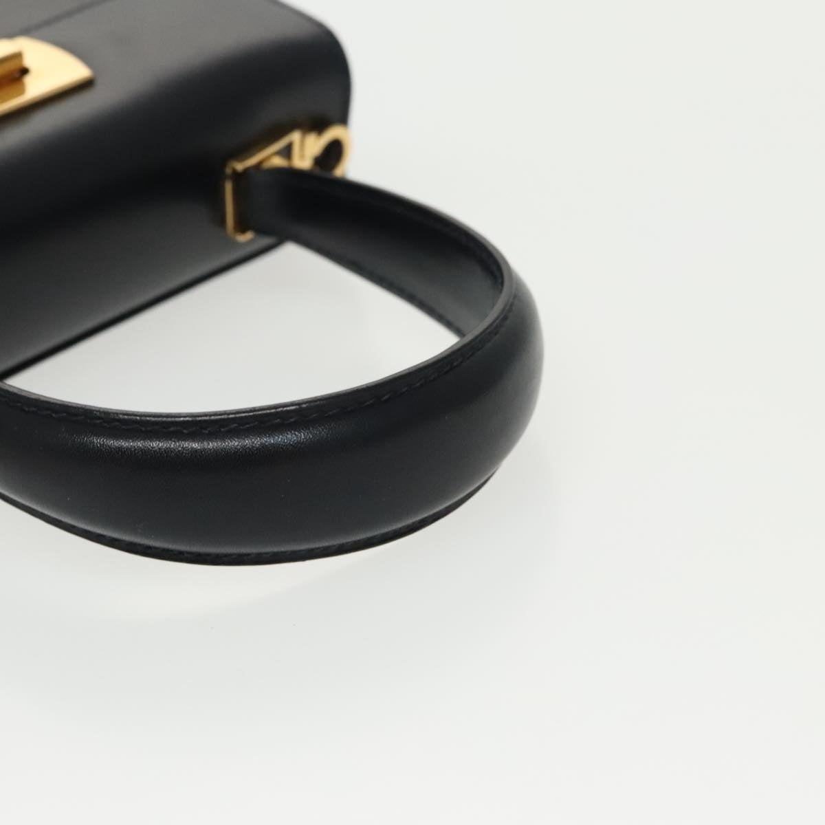 Salvatore Ferragamo Convertible Top Handle Bag Leather, BLACK, LEATHER, Handbag