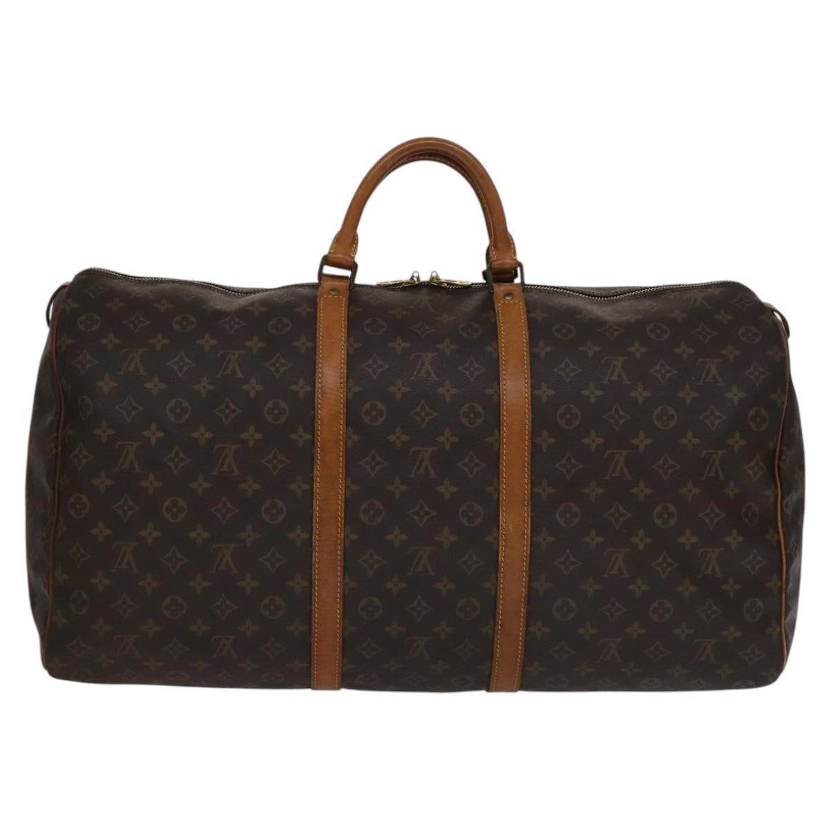 Louis Vuitton Keepall 60, Brown, Canvas, travel