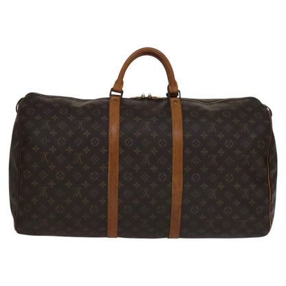 Louis Vuitton Keepall 60, Brown, Canvas, travel