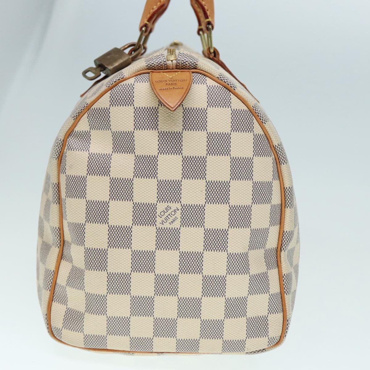 Louis Vuitton Speedy 30, White, Canvas, handbag