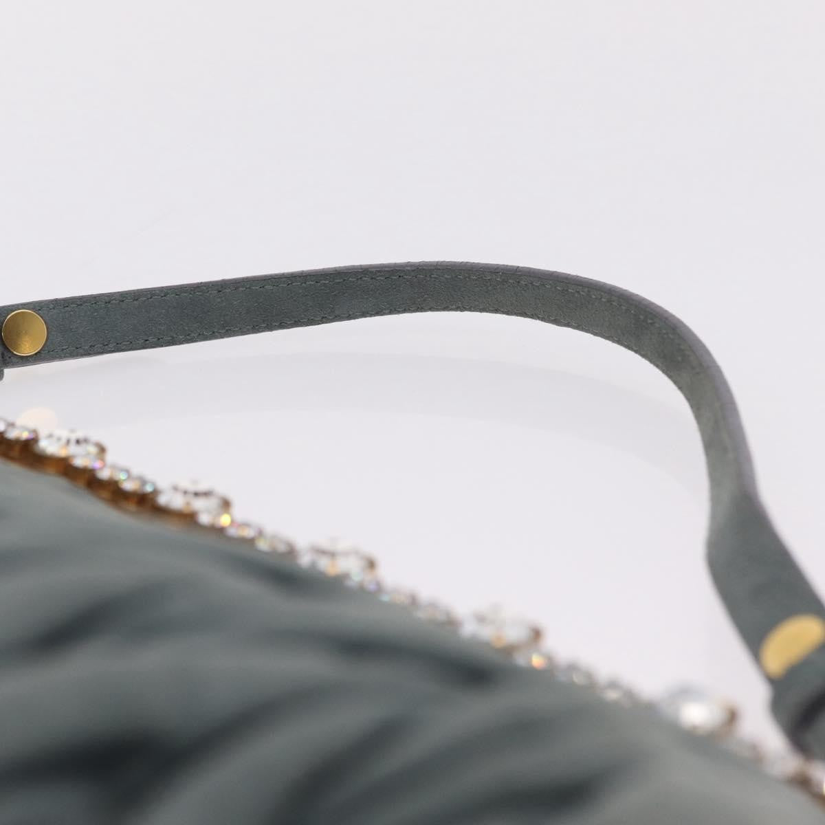 Miu Miu Matelassé Frame Clutch Matelassé Leather, Gray, Suede, Clutch