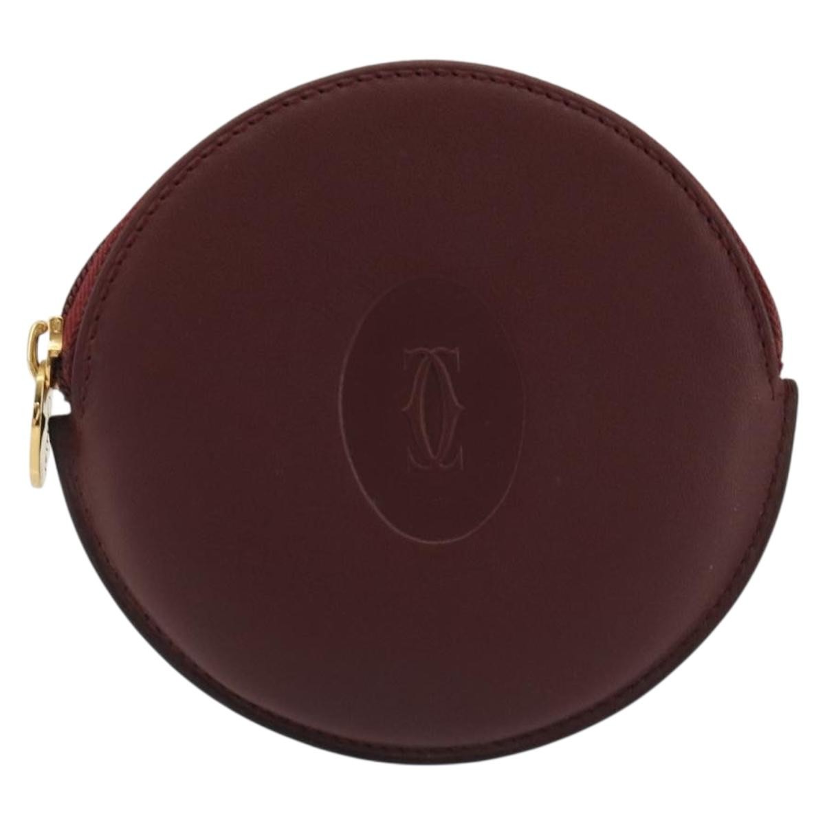 Cartier Must de Cartier Leather, Burgundy, Leather, Wallet