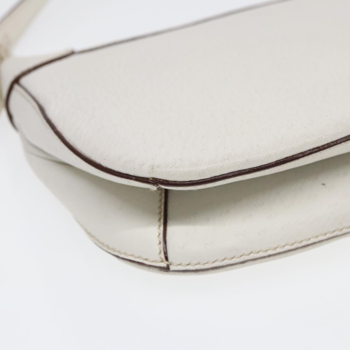 Salvatore Ferragamo, White, Leather, shoulder