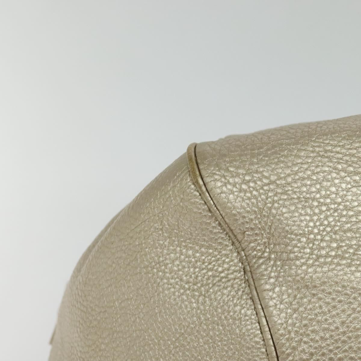 Salvatore Ferragamo Gancini Tote Leather, Silver, Leather, Tote Bag