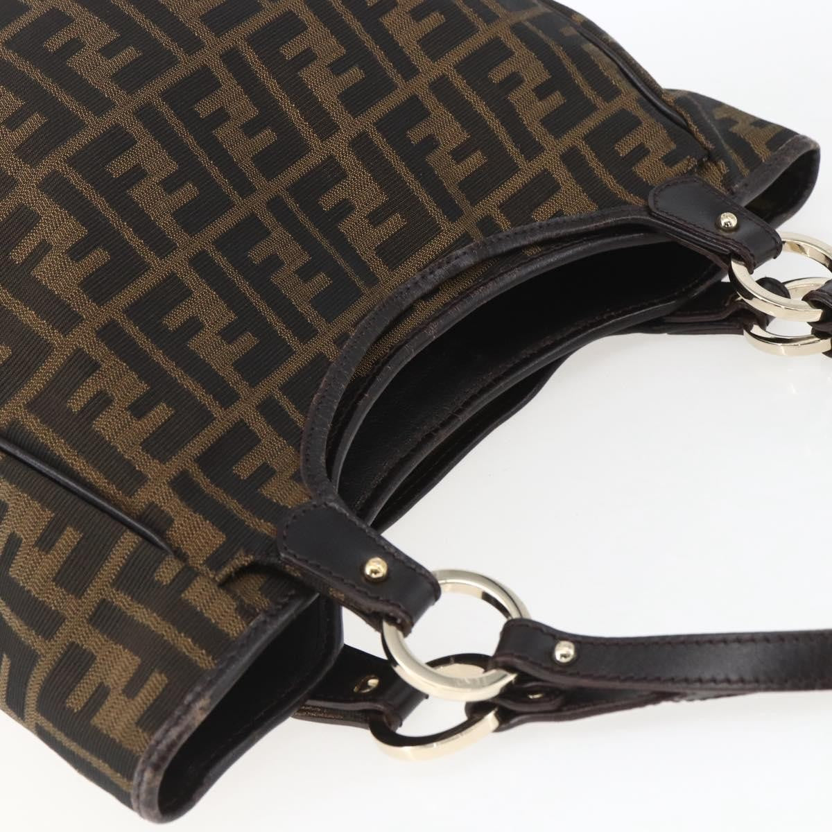 Fendi Chef Pleated Shopping Tote Zucca Canvas, Brown, Canvas, Tote Bag